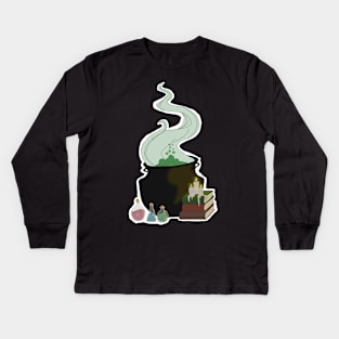 Smoking Cauldron Kids Long Sleeve T-Shirt